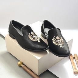 House of Pataudi Men Woven Design Loafers-image-63