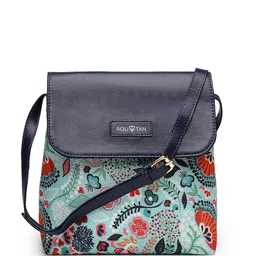 AQUATAN Floral Printed PU Bucket Sling Bag-35