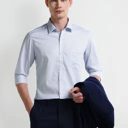 Arrow Men Classic Spread Collar Tartan Checked Cotton Formal Shirt-picture-3