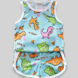 YK Boys Printed Top With Shorts-31