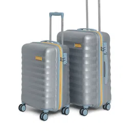 uppercase Striker Hard Luggage Trolley Bag Set of 2 S+M Silver-49