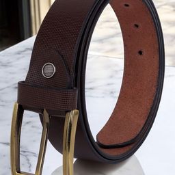 Metronaut Men Textured Leather Formal Belt-picture-3