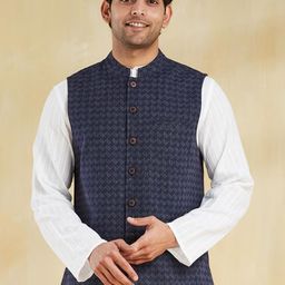 Fabindia Printed Cotton Nehru Jacket-image-44