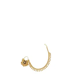 NIKYANKA Gold-Plated Zircon Studded Chained Nosepin-image-4