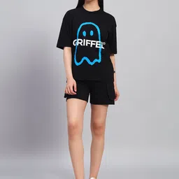 GRIFFEL Printed Oversized Pure Cotton Co-Ords-image-54