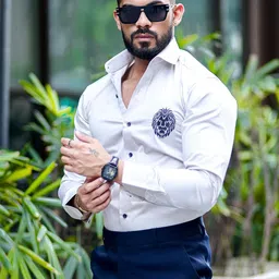 Foomer Men Standard Opaque Striped Casual Shirt-picture-37