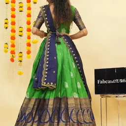 Fabcartz Semi-Stitched Lehenga & Unstitched Blouse With Dupatta image 3