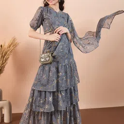 Stylo Bug Girls Printed Ready to Wear Lehenga & Blouse With Dupatta-image-96