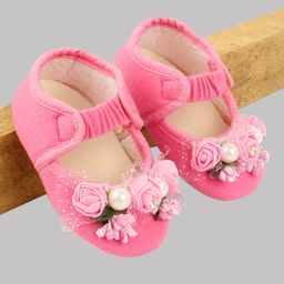 Daizy Flower Design Booties - Baby Pink-image-28