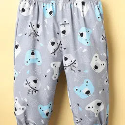 Kookie Kids Full Length Lounge Pant Bear Print - Purple-picture-45