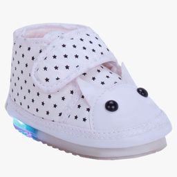 Chiu Dots Print LED Booties With Chu Chu Musical Sound - White-image-92