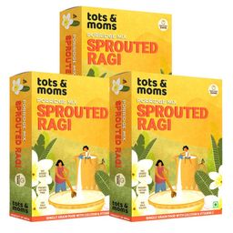Tots & Moms Foods Sprouted Ragi Powder Pack of 3 - 200 gm each-27