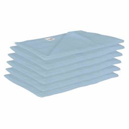 Lula Muslin Cotton Sqaure Wash Cloth Pack Of 6 - Blue-10