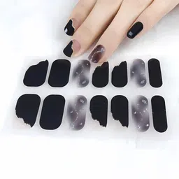 Hawtever Set Of 14 Long Lasting Quick Dry Nail Wraps - Shooting Stars-39