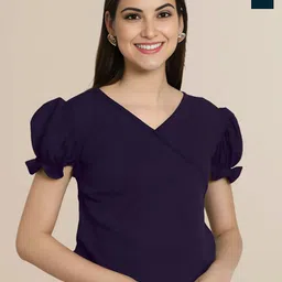 Mast & Harbour Women Pack Of 2 Puff Sleeves Top-picture-35