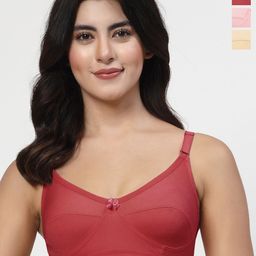 LILY akihdar Women Pack Of 3 Full Coverage Non Padded Non Wired Everyday Bra-38