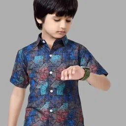 BAESD Boys Comfort Opaque Printed Casual Shirt-image-71