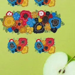YWULY Red & Blue Embroidered Table Linen Sets-image-58