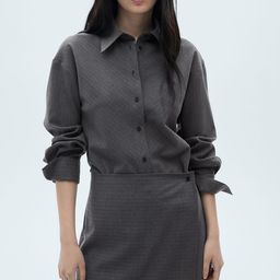 MANGO Striped Shirt Style Mini Dress-image-82