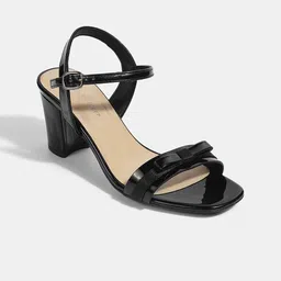 LEMON & PEPPER Women Round Toe Block Heel Sandals with Bows image 1