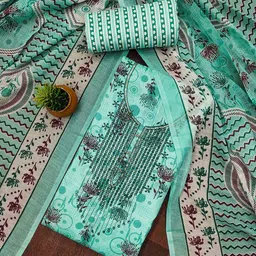 Maroosh Floral Embellished Sequinned Cotton Unstitched Dress Material-image-41