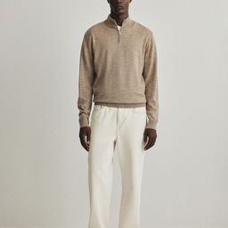 H&M Regular Fit Zip-Top Merino Wool Jumper-picture-6