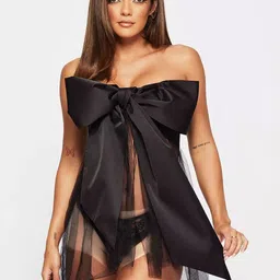 Krelin Women Self Design Straplesss Baby Doll-picture-28
