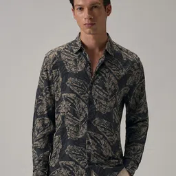 Banana Club Men Classic Slim Fit Opaque Printed Casual Shirt-image-64