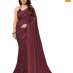 Moda Rapido Set of 2 Striped Satin Party Sarees-image-37