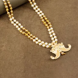 JIYANSHI FASHION Gold-Plated Pearls Beaded Statement Necklace-8