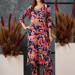 Anni Designer Floral Printed Regular Zari Straight Kurta with Palazzos-picture-0