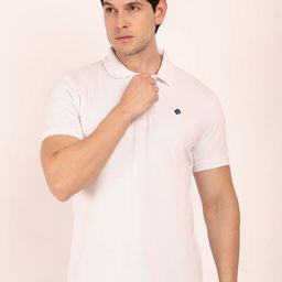 BUNCH OF BAD Polo Collar Cotton T-shirt-image-4