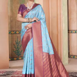 Mitera Woven Design Kanjeevaram Saree-image-5