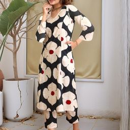Aaghnya Women Viscose Rayon Printed Kurta Sets-image-86