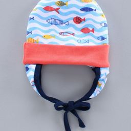 OHMS Cap Mittens & Booties Fish Print - Multicolour image 2