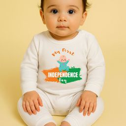 The Peppy Tend Infant My First Independence Day Printed Pure Cotton Romper-image-61