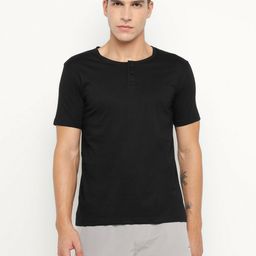 appulse Henley Neck Short Sleeves Cotton Relaxed Fit T-shirt-image-73