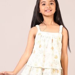 V-Mart Girls Printed Layered Cotton Top-image-86