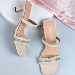 Mochi Women Embellished Block Sandals-16