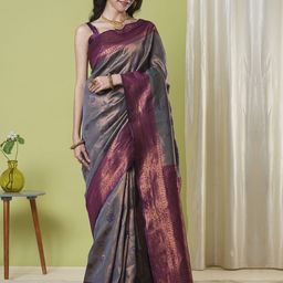 KAYOMMI Woven Design Zari Banarasi Saree-image-47