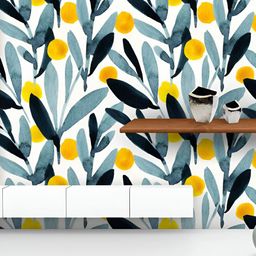 ArtzFolio Printed UV-Resistant Anti-Bacterial Watercolor Floral Pattern Peel & Stick Wallpaper-image-38