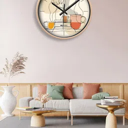 OLIVE TREE White & Black Printed Traditional Wall Clock-14