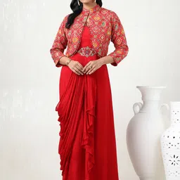 Soch Print A-Line Maxi Dress-image-65
