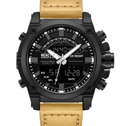REACTION KENNETH COLE Men Dial & Leather Straps Analogue Watch KRWGP0069904-36