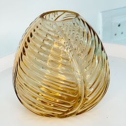 Art Street Transparent Textured Glass Flower Vase-54