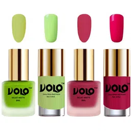 VOLO Set Of 4 Velvet Matte & Extra Shine Nail Polish-8 ml & 9.9 ml Each Shade 39-43-28-53-2
