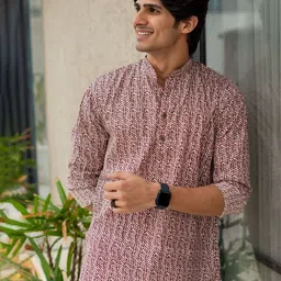 Shasak Men Geometric Printed Kurta-picture-11
