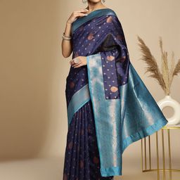 Anouk Rustic Woven Design Zari Kanjeevaram Saree image 4