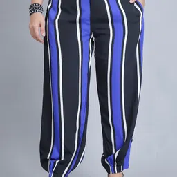 Baawri Women Striped Trousers-image-10