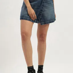 United Colors of Benetton High Waist Straight Mini Skort-56